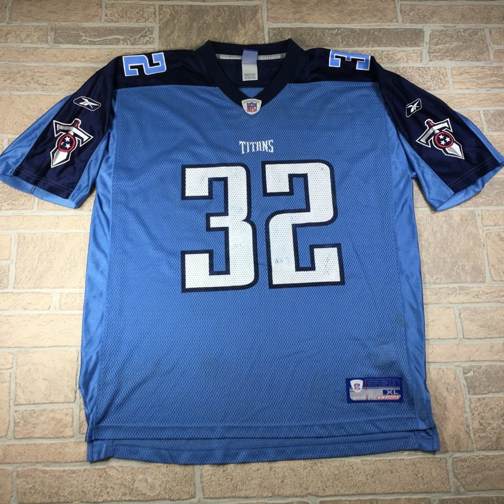 Vintage Tennessee Titans NFL #32 Adam Pacman Jones Reebok Nylon Jersey Men's XL